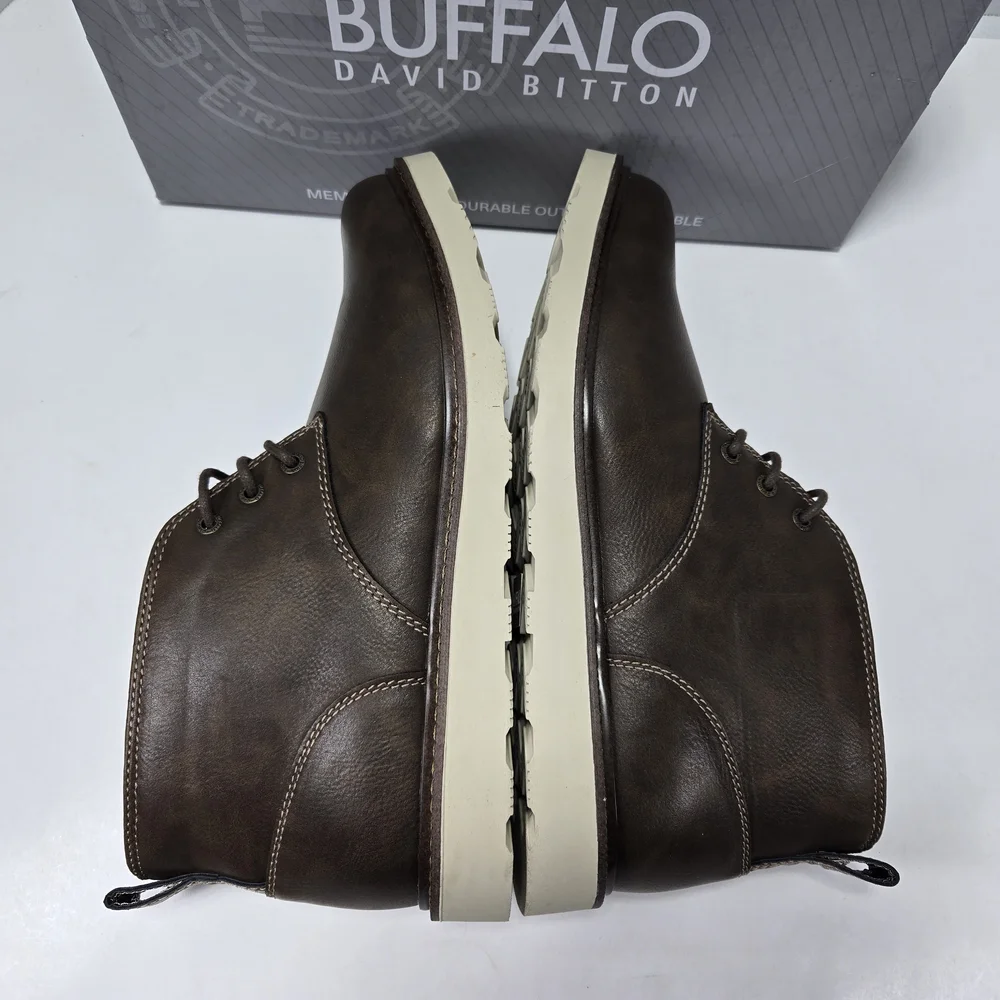 Buffalo David Bitton Men's Brown Chukka Boots Memory Foam Men's Size 13.